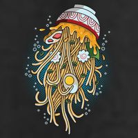 Funny Jellyfish Ramen Bowl 11oz C Handle Ceramic Mug