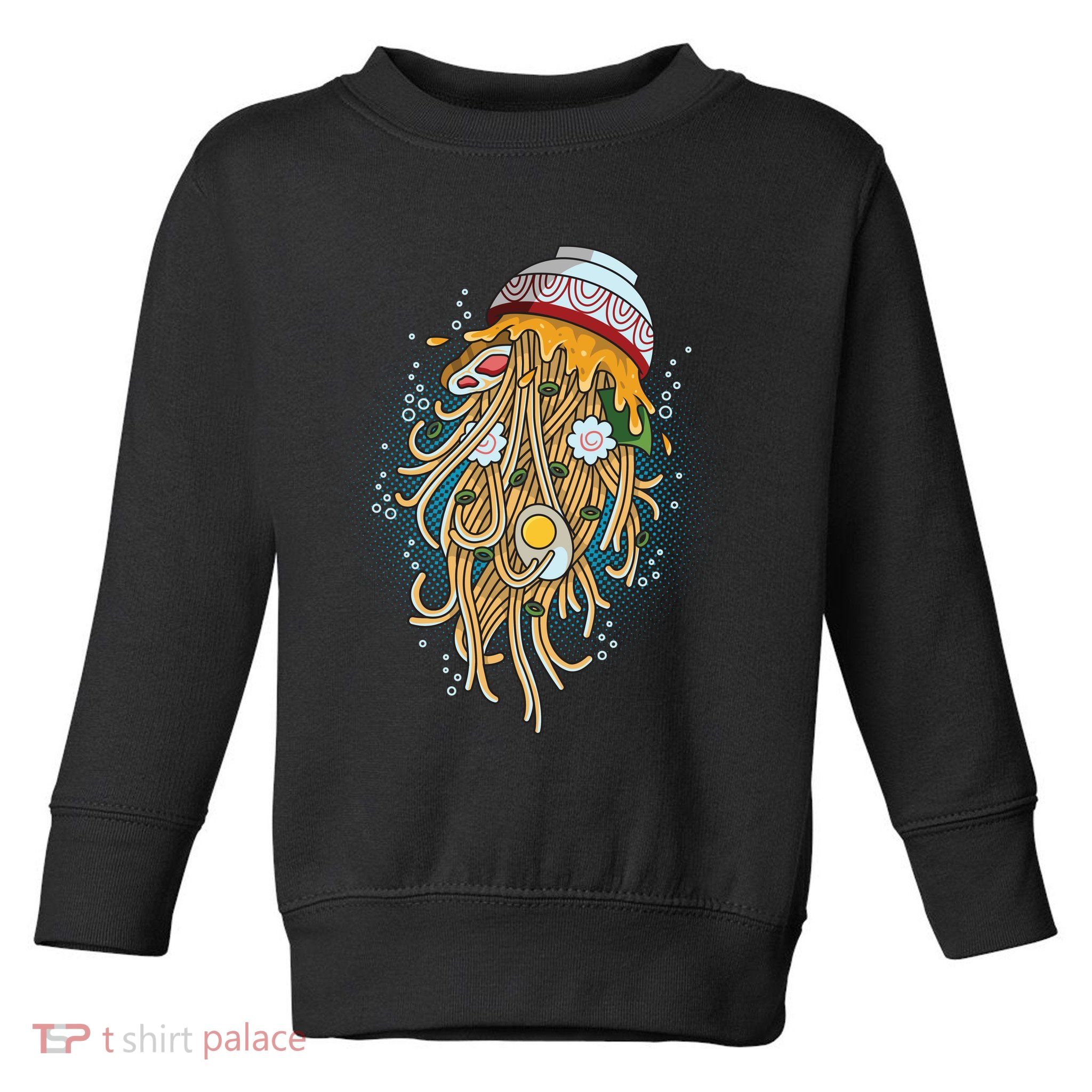Funny Jellyfish Ramen Bowl Toddler Sweatshirt