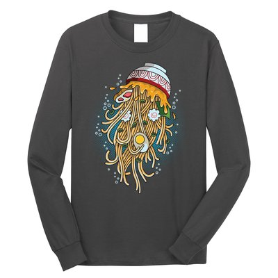 Funny Jellyfish Ramen Bowl Long Sleeve Shirt