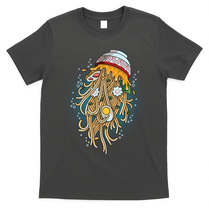 Funny Jellyfish Ramen Bowl T-Shirt