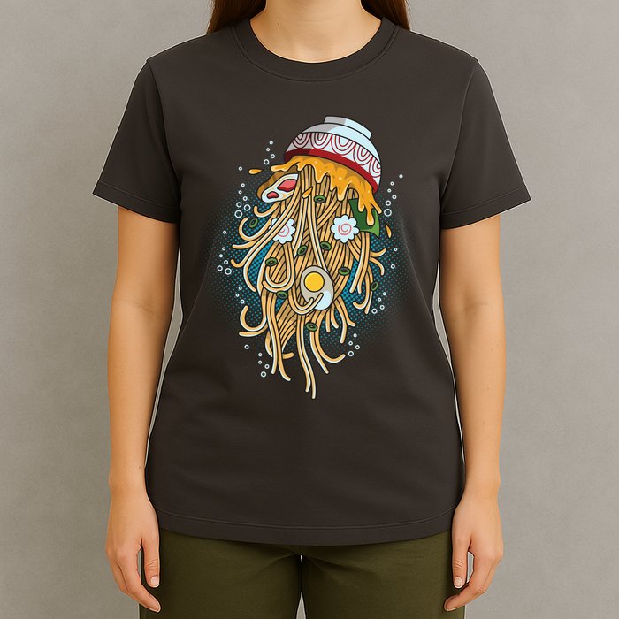 Funny Jellyfish Ramen Bowl T-Shirt