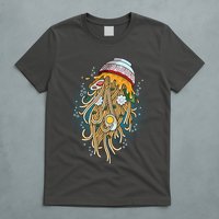 Funny Jellyfish Ramen Bowl T-Shirt