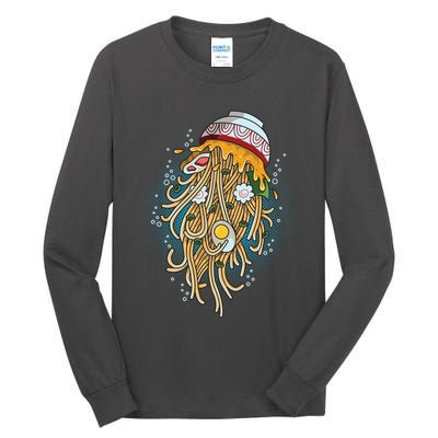 Funny Jellyfish Ramen Bowl Tall Long Sleeve T-Shirt