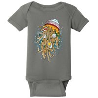 Funny Jellyfish Ramen Bowl Baby Bodysuit