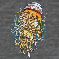 Funny Jellyfish Ramen Bowl Baby Bodysuit