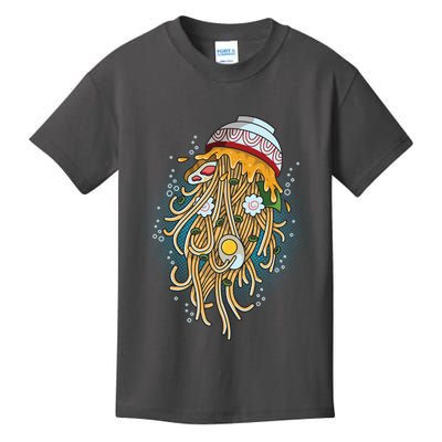Funny Jellyfish Ramen Bowl Kids T-Shirt