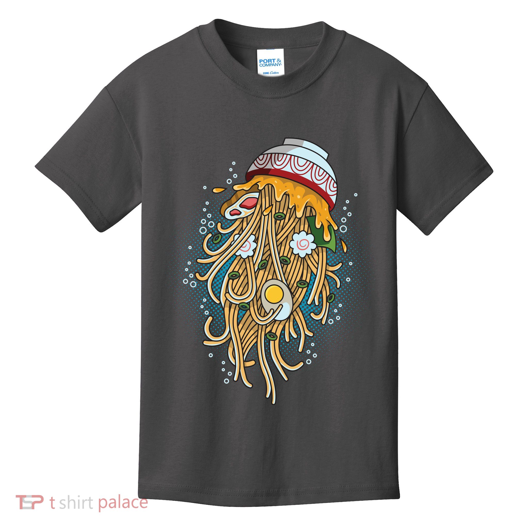 Funny Jellyfish Ramen Bowl Kids T-Shirt