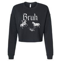 Funny Jousting Retro Renaissance Festival Medieval Cropped Pullover Crew