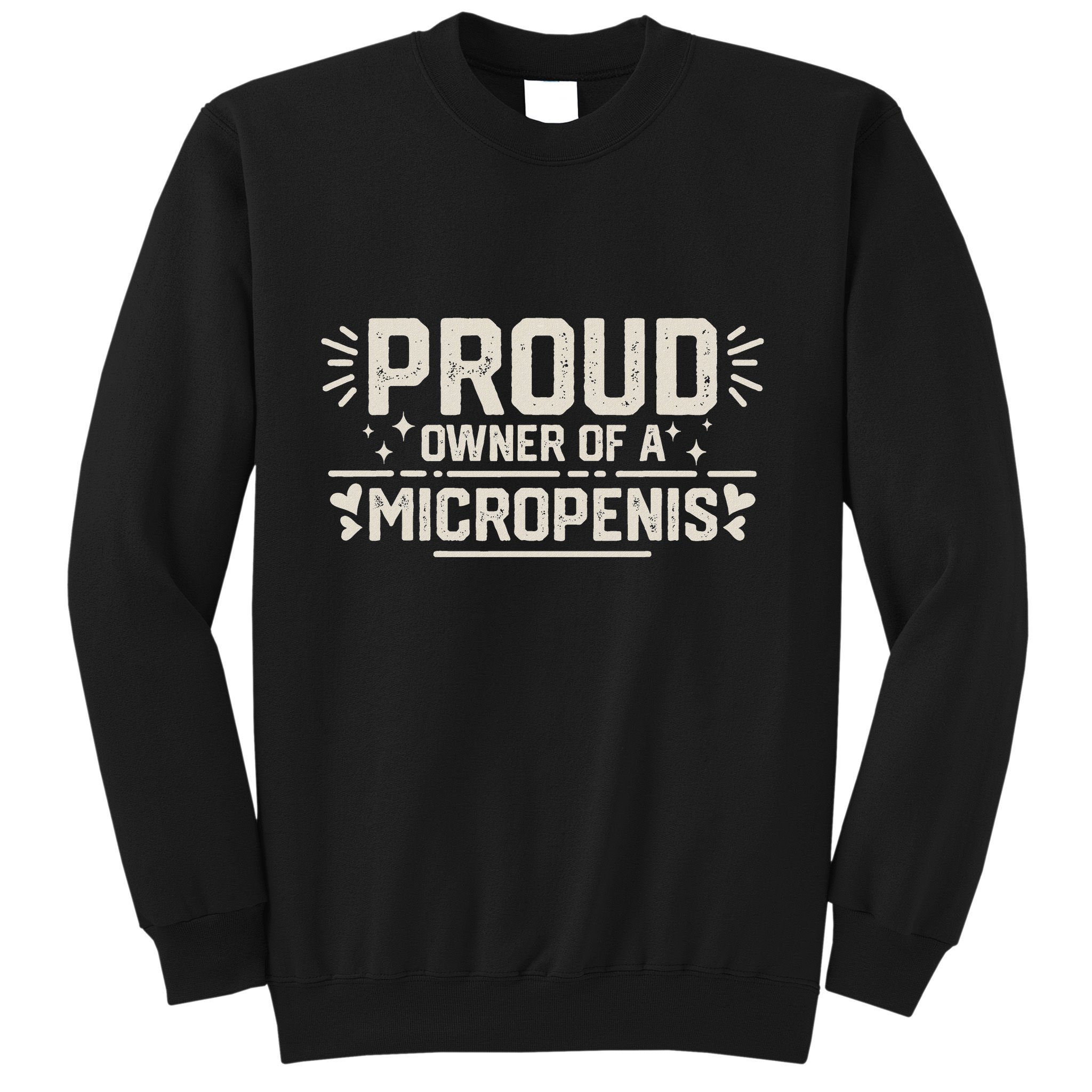 Funny Joke Rude Proud Owner Of A Micropenis Bachelor Party Sweatshirt