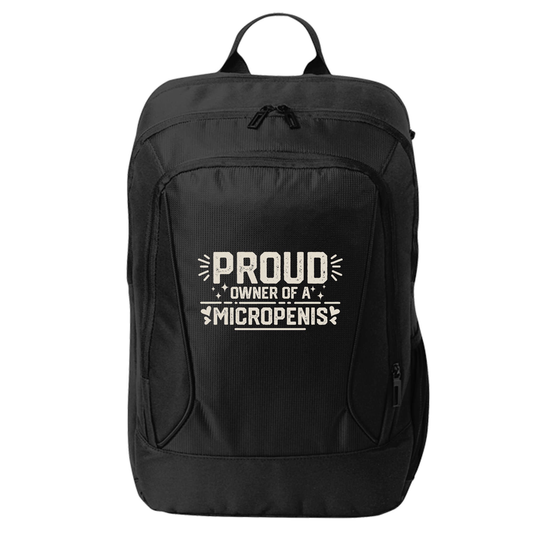 Funny Joke Rude Proud Owner Of A Micropenis Bachelor Party City Backpack