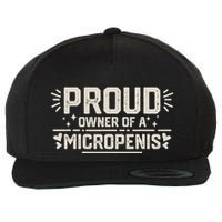 Funny Joke Rude Proud Owner Of A Micropenis Bachelor Party Wool Snapback Cap