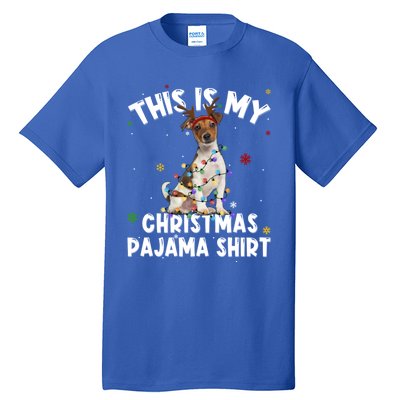 Funny Jack Russell Terrier Dog This Is My Christmas Pajama Gift Tall T-Shirt