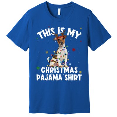 Funny Jack Russell Terrier Dog This Is My Christmas Pajama Gift Premium T-Shirt