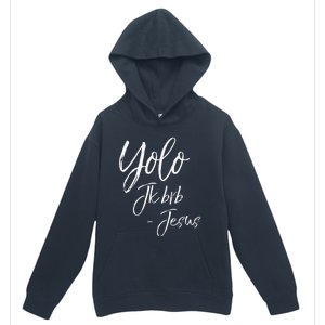 Funny Jesus Resurrection Quote Easter Yolo JK BRB Jesus Urban Pullover Hoodie