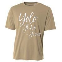 Funny Jesus Resurrection Quote Easter Yolo JK BRB Jesus Cooling Performance Crew T-Shirt