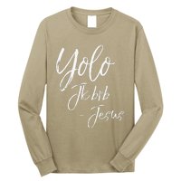 Funny Jesus Resurrection Quote Easter Yolo JK BRB Jesus Long Sleeve Shirt