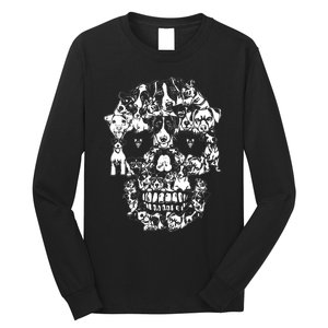 Funny Jack Russell Terrier Skull Dog Skeleton Halloween Long Sleeve Shirt