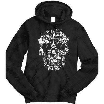 Funny Jack Russell Terrier Skull Dog Skeleton Halloween Tie Dye Hoodie