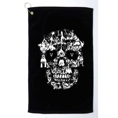 Funny Jack Russell Terrier Skull Dog Skeleton Halloween Platinum Collection Golf Towel