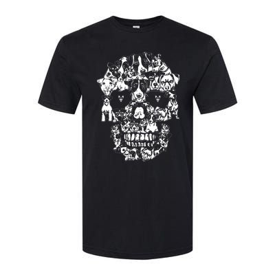 Funny Jack Russell Terrier Skull Dog Skeleton Halloween Softstyle® CVC T-Shirt