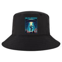 Funny Jesus Rizzin Easter Ufo Alien Abduction Space Christ Cool Comfort Performance Bucket Hat
