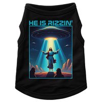 Funny Jesus Rizzin Easter Ufo Alien Abduction Space Christ Doggie Tank