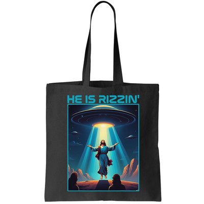 Funny Jesus Rizzin Easter Ufo Alien Abduction Space Christ Bag