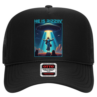 Funny Jesus Rizzin Easter Ufo Alien Abduction Space Christ Hat