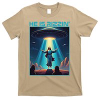 Funny Jesus Rizzin Easter Ufo Alien Abduction Space Christ T-Shirt