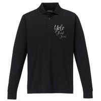 Funny Jesus Resurrection Quote Easter Yolo JK BRB Jesus Performance Long Sleeve Polo