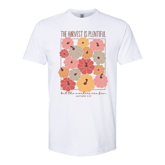 Fall Jesus Religious Pumpkin Softstyle CVC T-Shirt