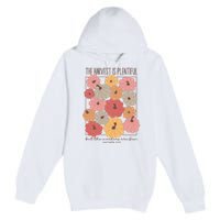 Fall Jesus Religious Pumpkin Premium Pullover Hoodie