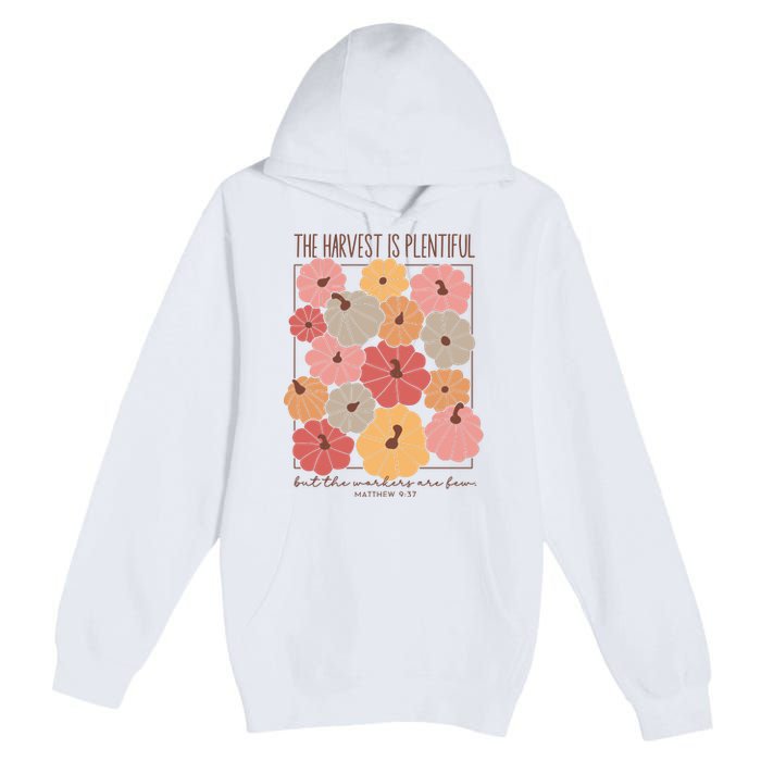 Fall Jesus Religious Pumpkin Premium Pullover Hoodie