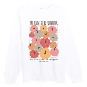 Fall Jesus Religious Pumpkin Premium Crewneck Sweatshirt