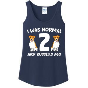 Funny Jack Russell Lover I Was Normal 2 Jack Russells Ago Ladies Essential Tank