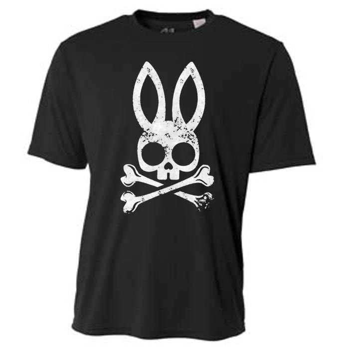 Funny Jolly Roger Bunny Skull Crossbones Egg Hunt Cooling Performance Crew T-Shirt