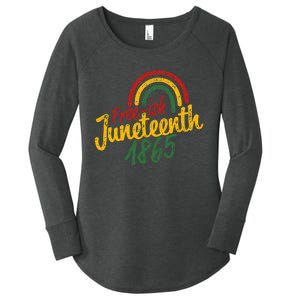 Free-ish Juneteenth Since 1865 Black History Month African Women's Perfect Tri Tunic Long Sleeve Shirt