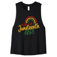 Free-ish Juneteenth Since 1865 Black History Month African Women's Racerback Cropped Tank