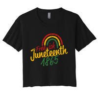 Free-ish Juneteenth Since 1865 Black History Month African Women's Crop Top Tee