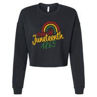 Free-ish Juneteenth Since 1865 Black History Month African Cropped Pullover Crew