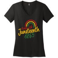 Free-ish Juneteenth Since 1865 Black History Month African Women's V-Neck T-Shirt