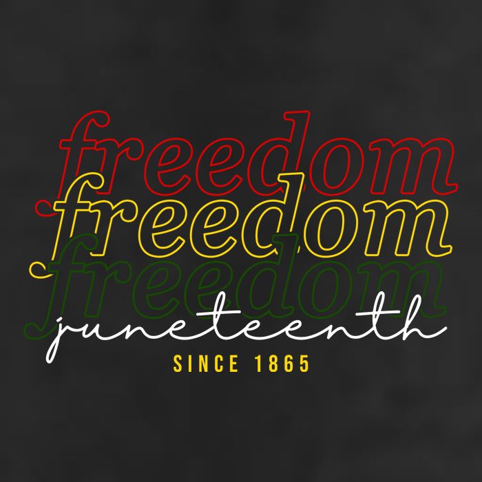 Freedom Juneteenth Since 1865 7 Panel Mesh Trucker Snapback Hat