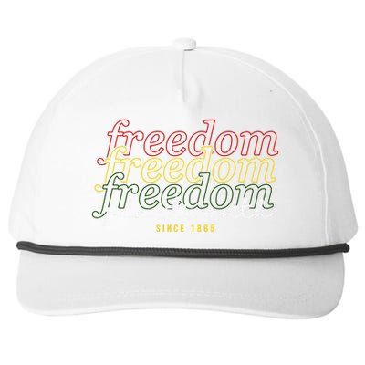 Freedom Juneteenth Since 1865 Snapback Five-Panel Rope Hat