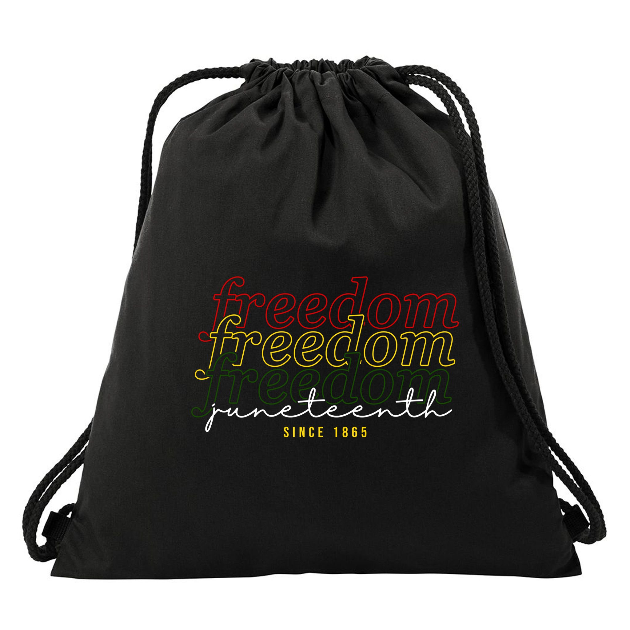 Freedom Juneteenth Since 1865 Drawstring Bag