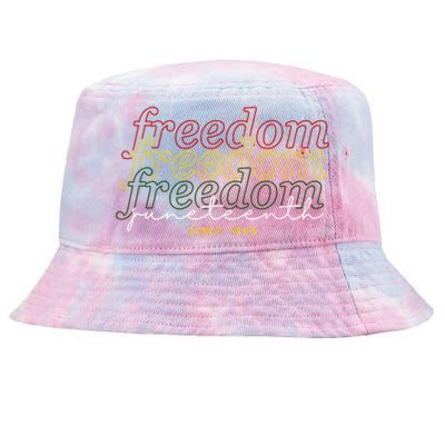 Freedom Juneteenth Since 1865 Tie-Dyed Bucket Hat