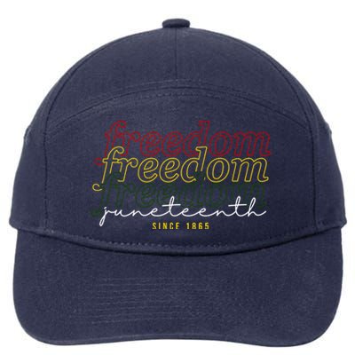 Freedom Juneteenth Since 1865 7-Panel Snapback Hat