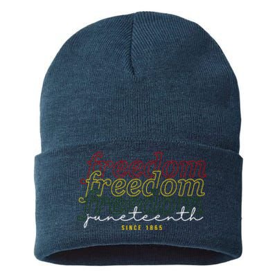 Freedom Juneteenth Since 1865 Sustainable Knit Beanie