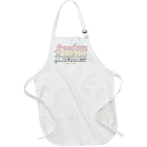 Freedom Juneteenth Since 1865 Full-Length Apron With Pockets