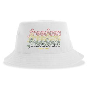 Freedom Juneteenth Since 1865 Sustainable Bucket Hat