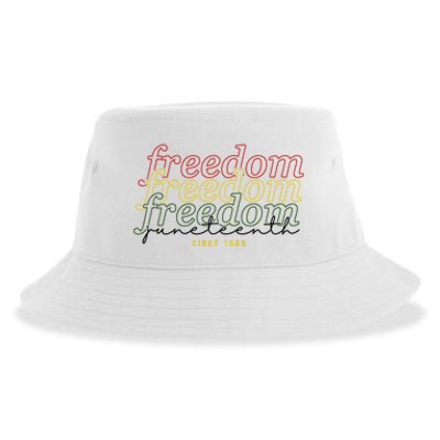 Freedom Juneteenth Since 1865 Sustainable Bucket Hat